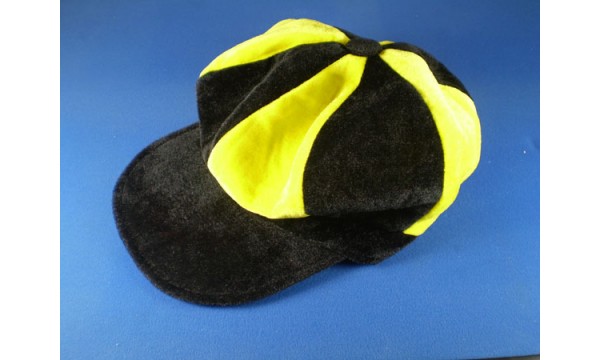 Black and Yellow Flat Cap